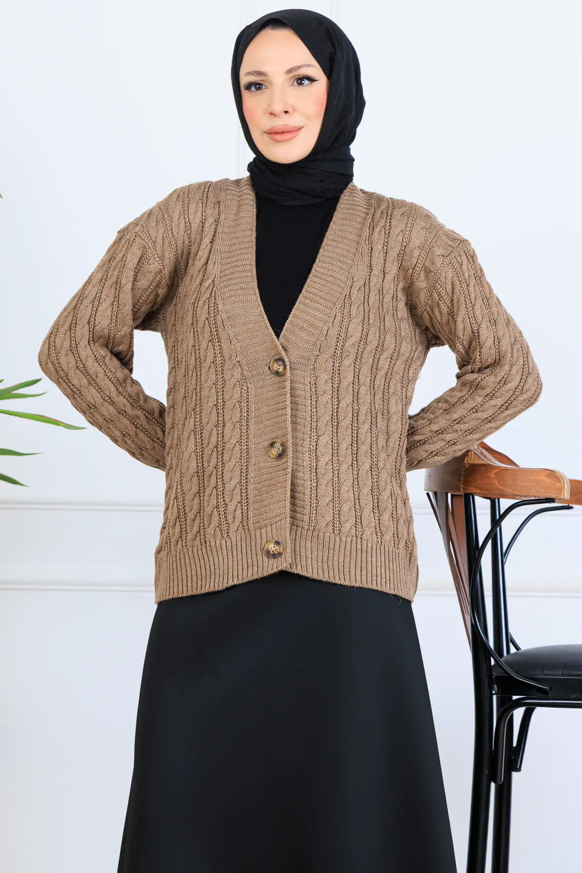 Hair Knit Short Knitwear Cardigan-detail