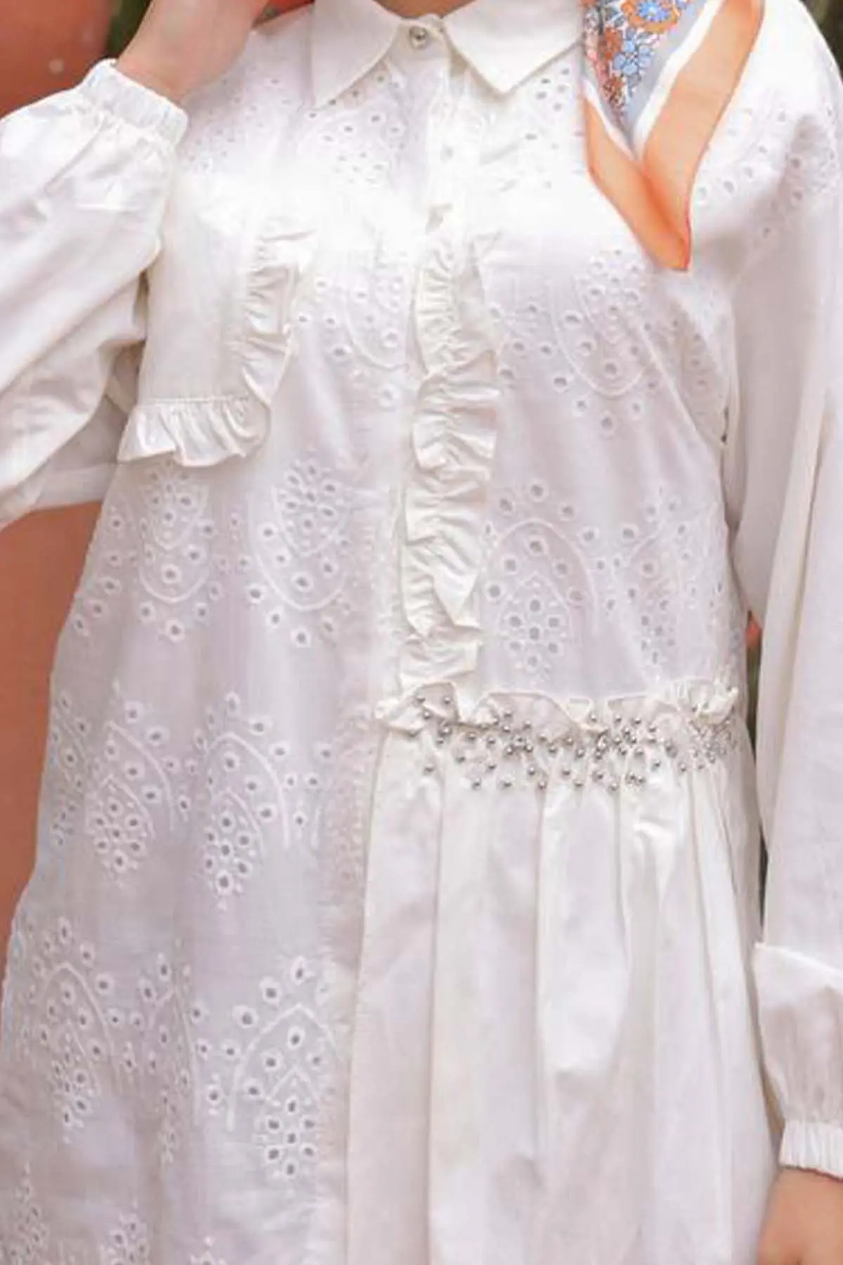 Half Stone Embroidered Shirt-detail