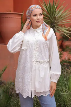 Half Stone Embroidered Shirt