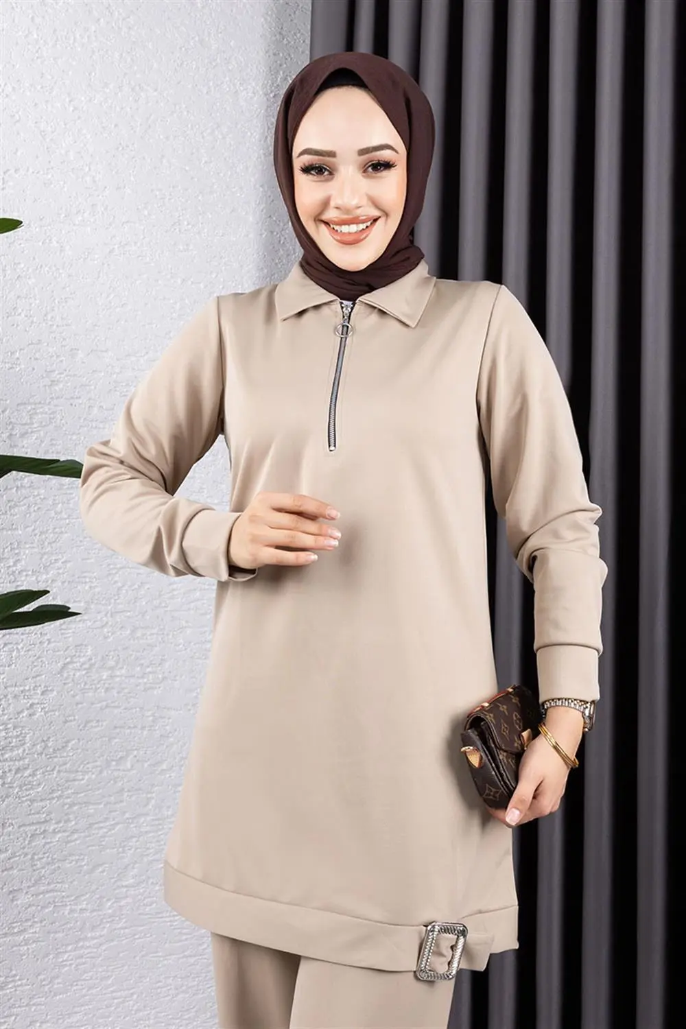 Half Zipper Sports Suit-detail