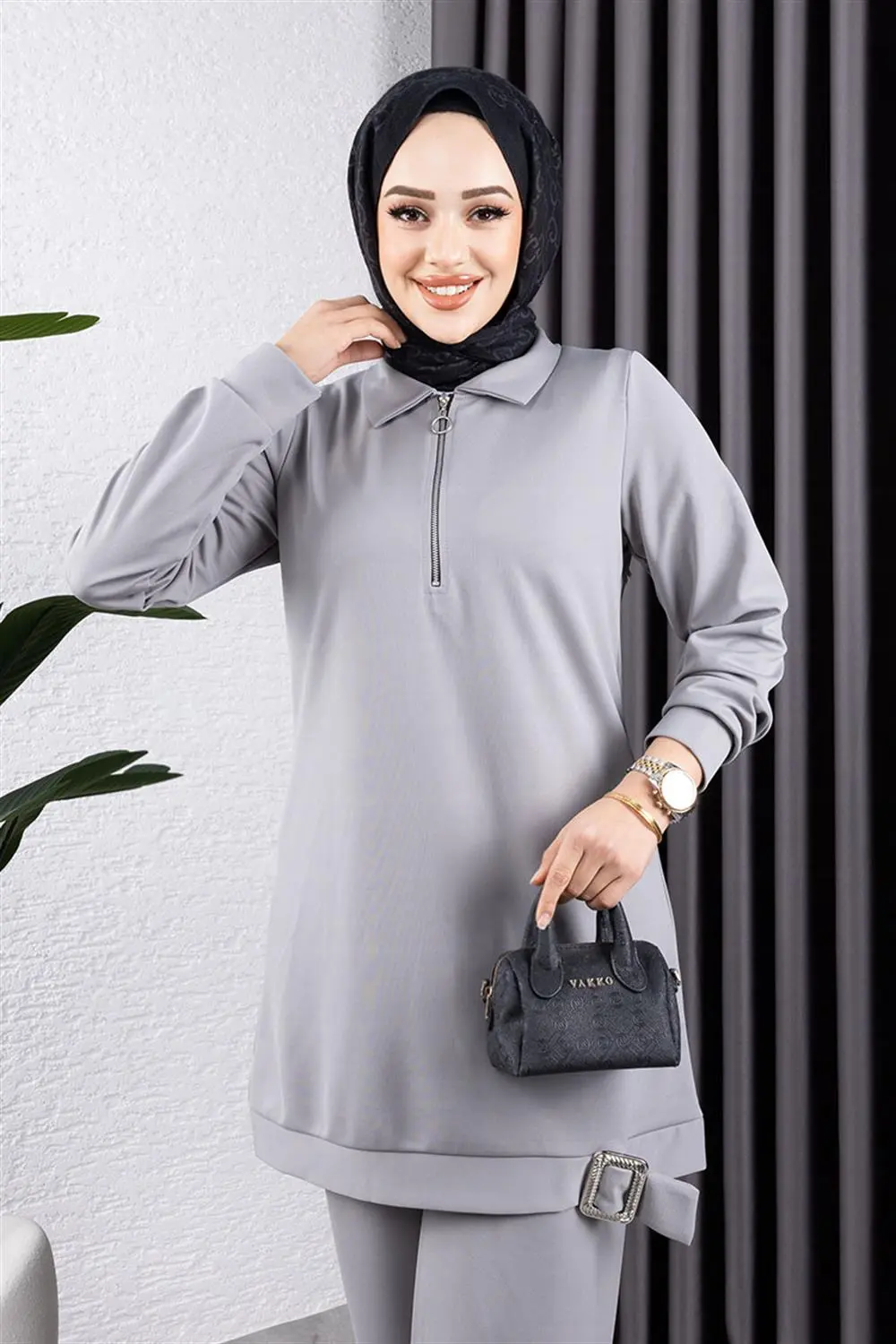 Half Zipper Sports Suit-detail