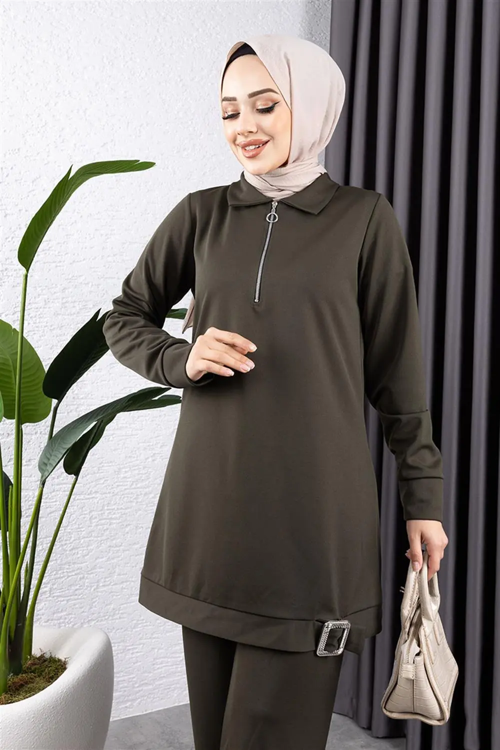 Half Zipper Sports Suit-detail