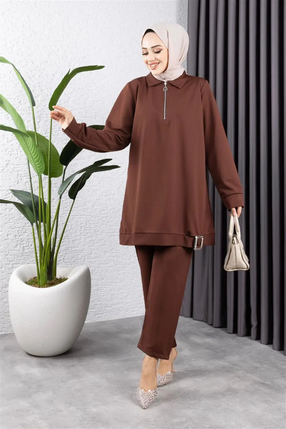 Half Zipper Sports Suit-detail