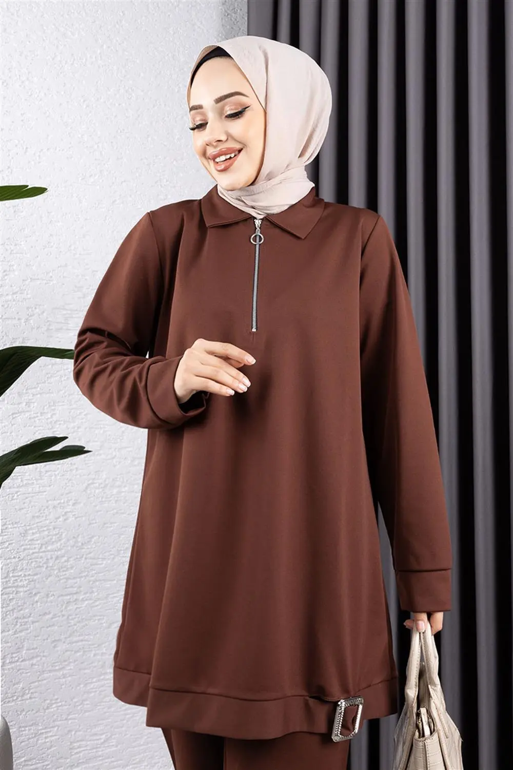 Half Zipper Sports Suit-detail