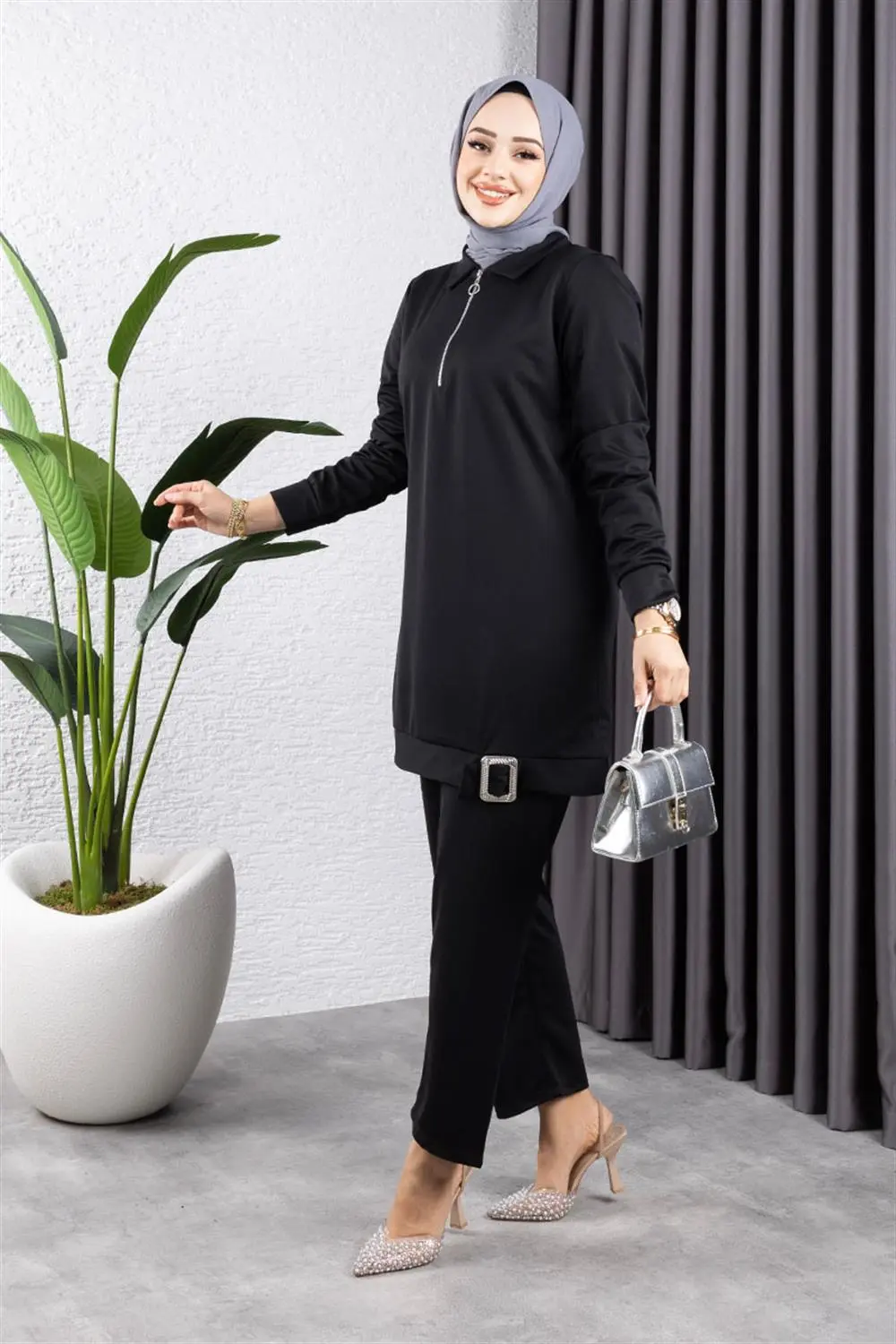 Half Zipper Sports Suit-detail