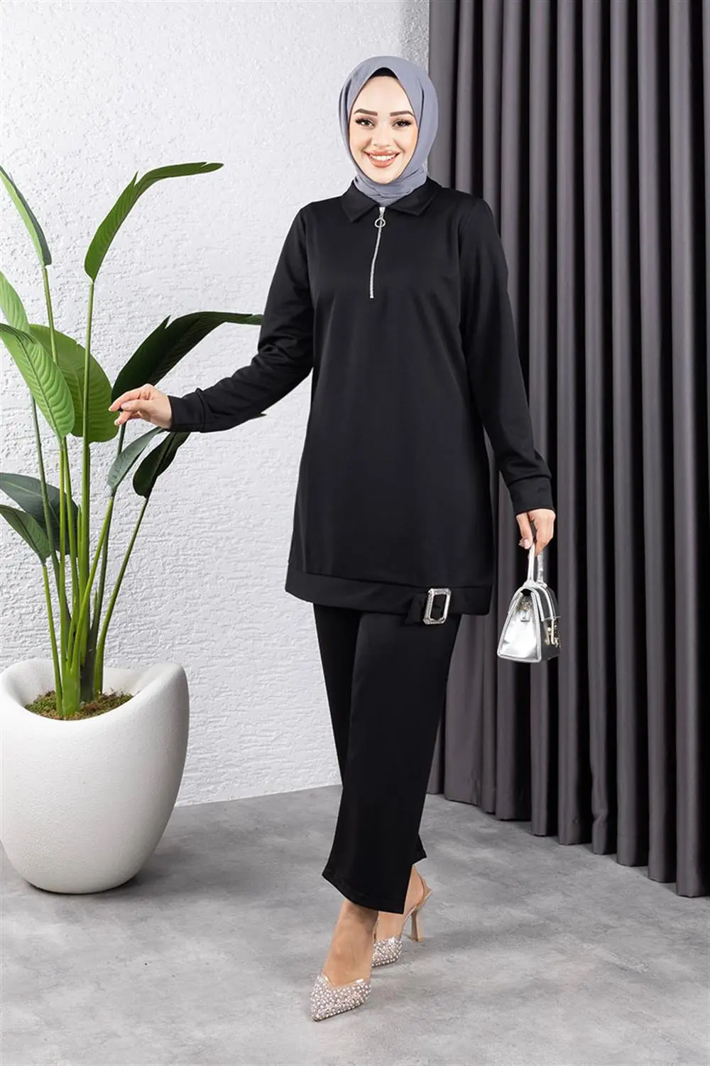 Half Zipper Sports Suit-detail