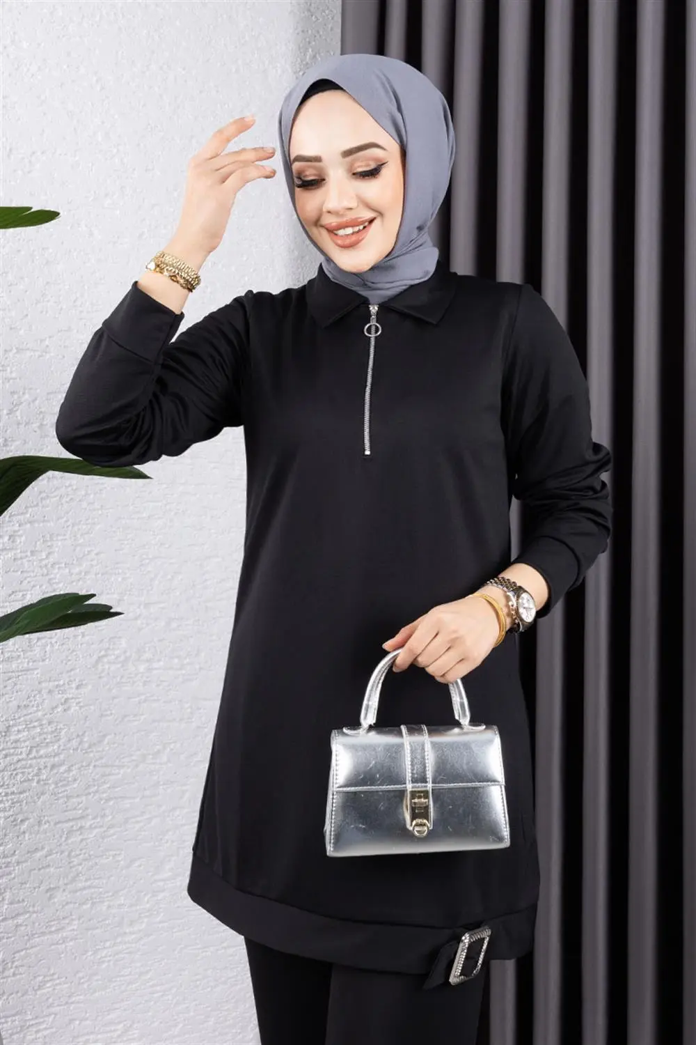 Half Zipper Sports Suit-detail