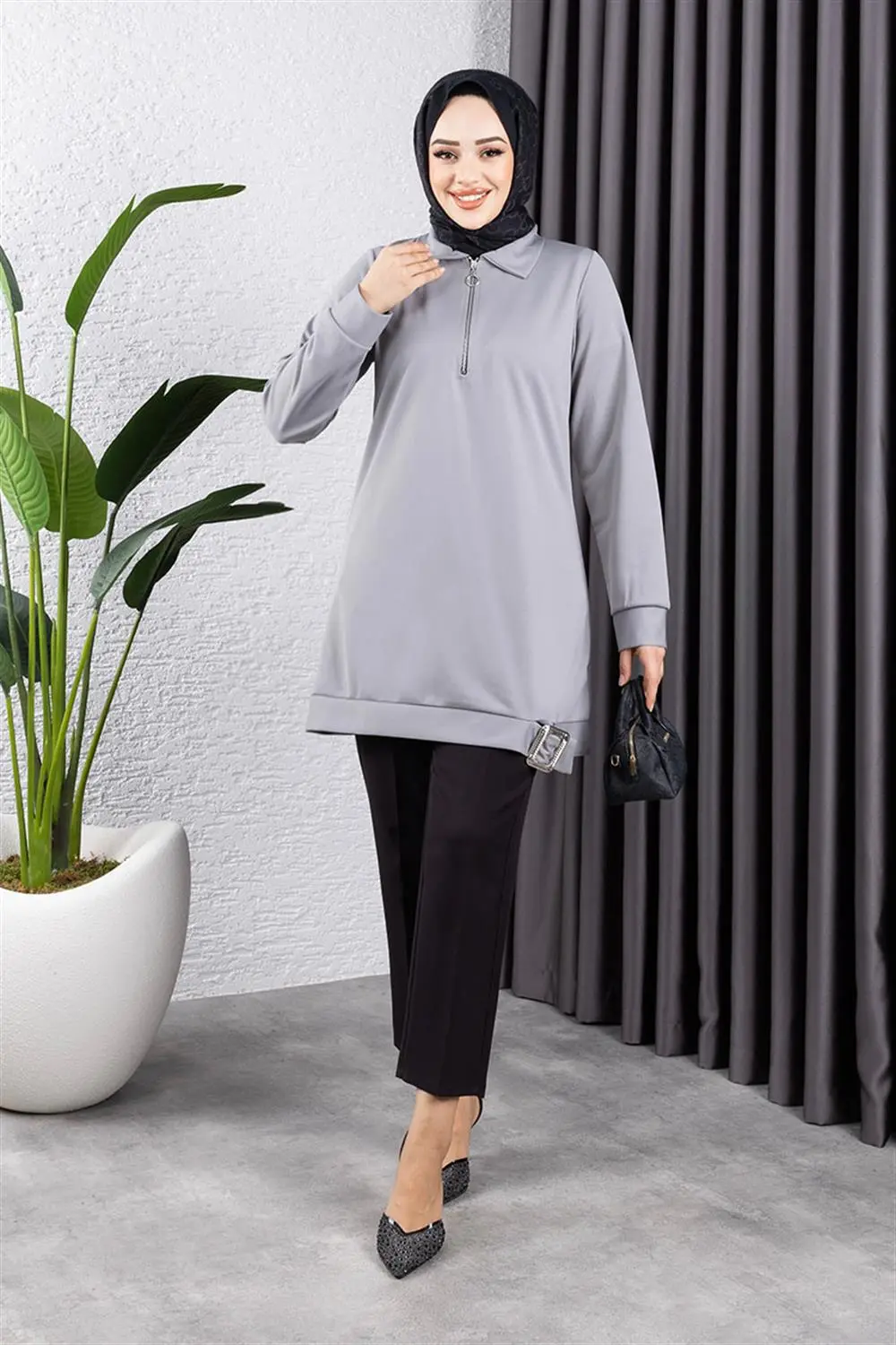 Half Zipper Sports Tunic-detail