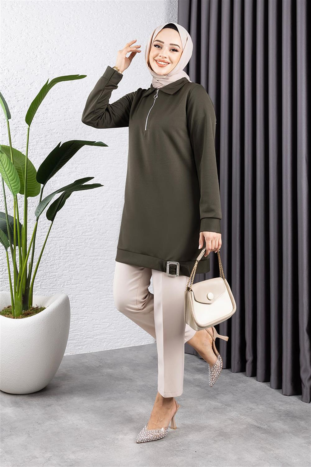 Half Zipper Sports Tunic