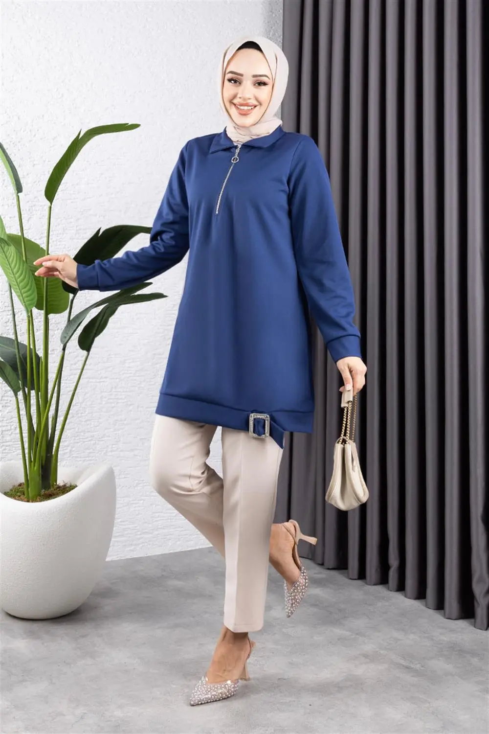 Half Zipper Sports Tunic-detail