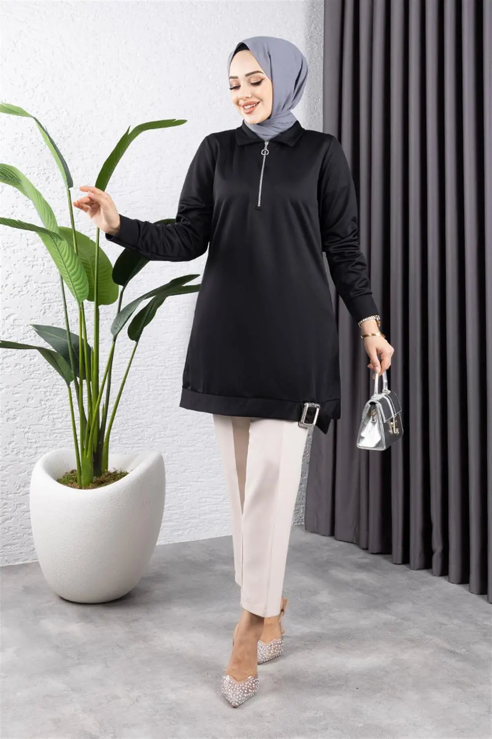 Half Zipper Sports Tunic-detail