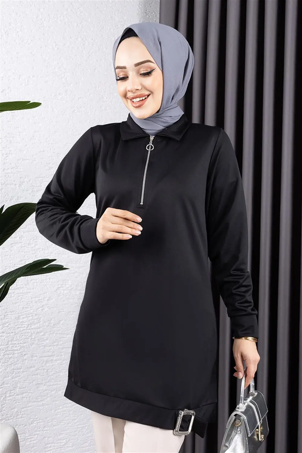 Half Zipper Sports Tunic-detail