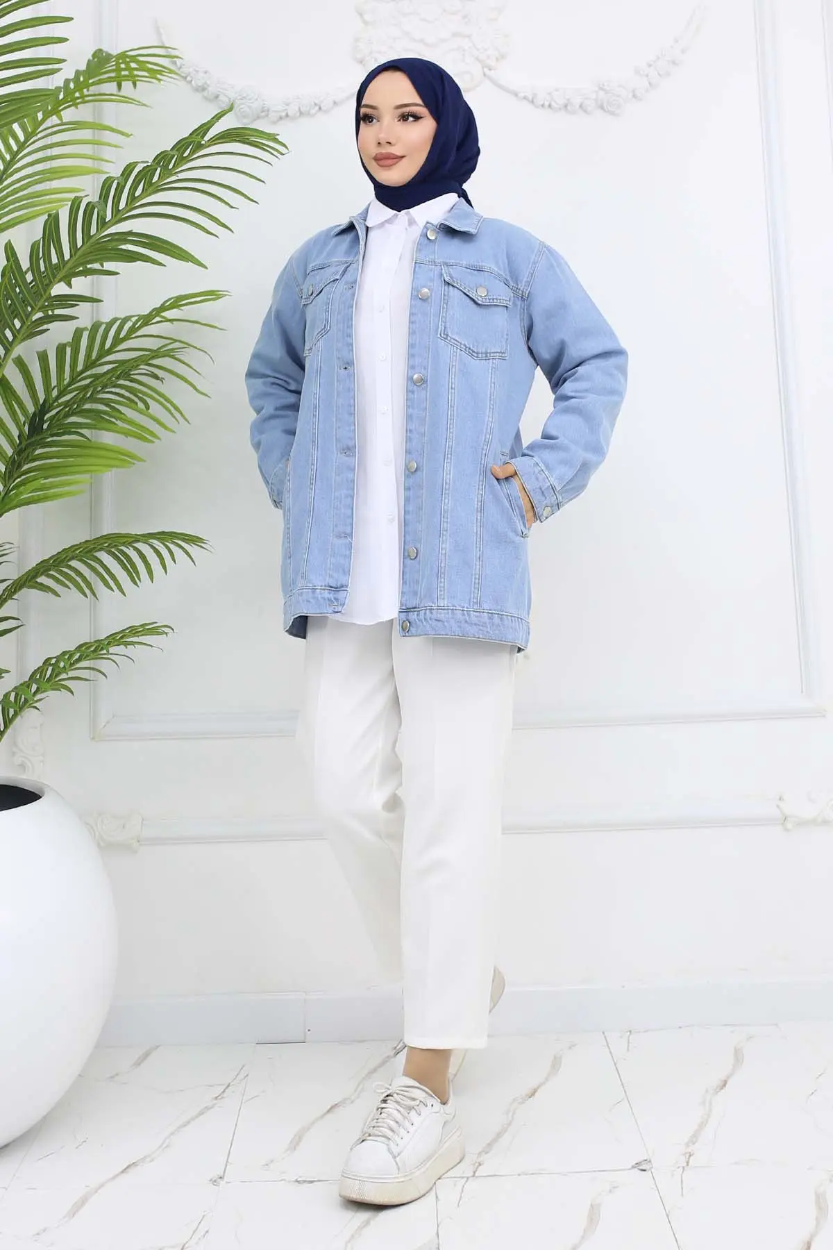 Hijab Denim Jacket-detail