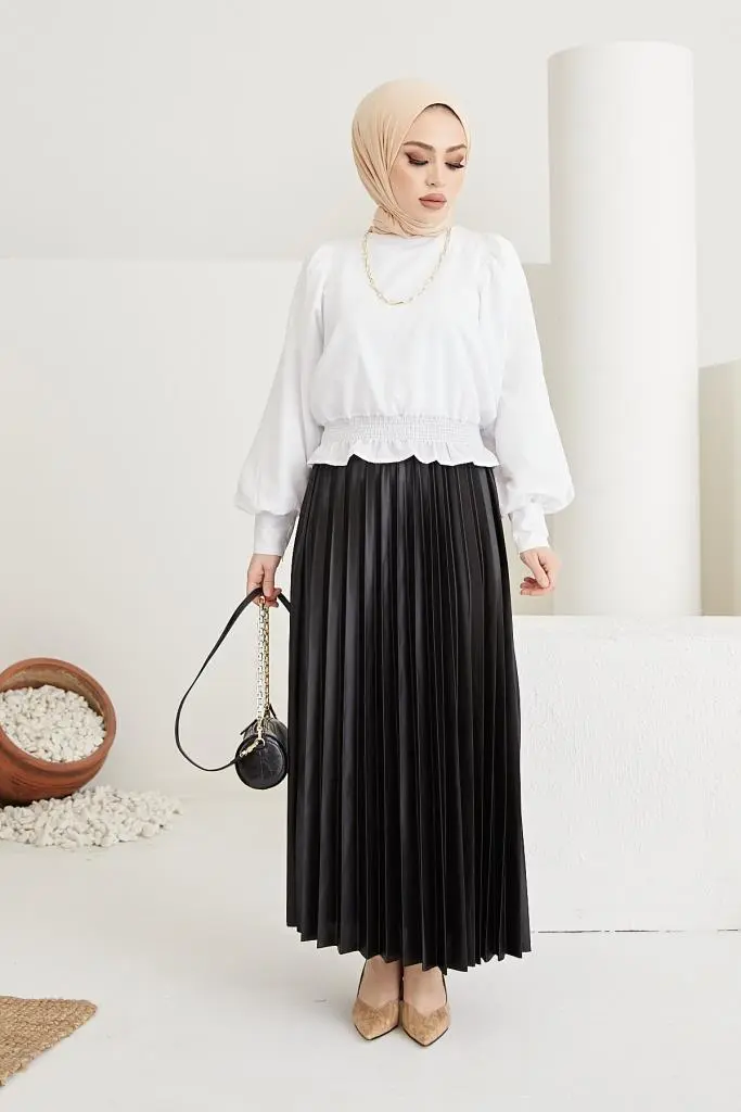 Hijab Pleated Skirt-detail