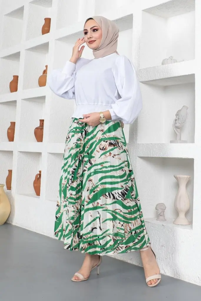 Hijab Pleated Skirt-detail