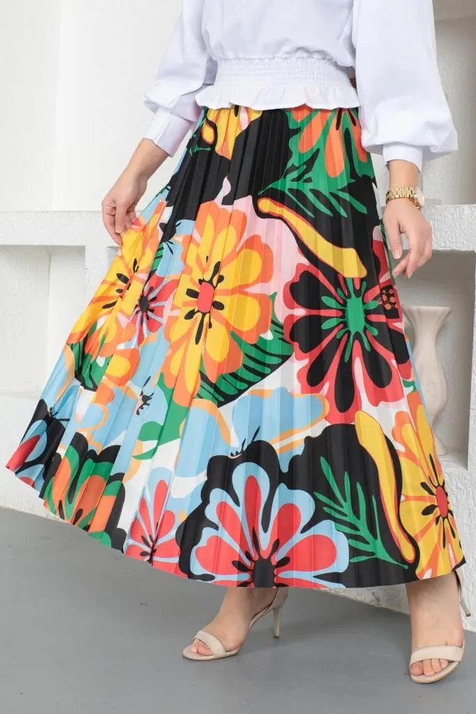 Hijab Pleated Skirt-detail