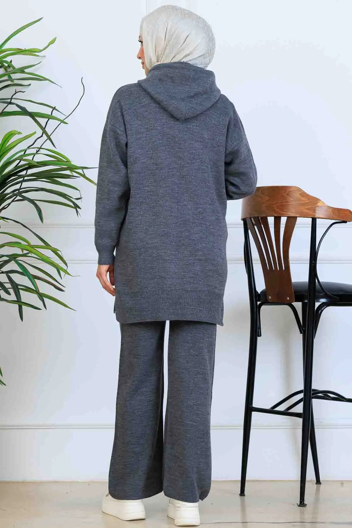 Hooded Knitwear Set-detail