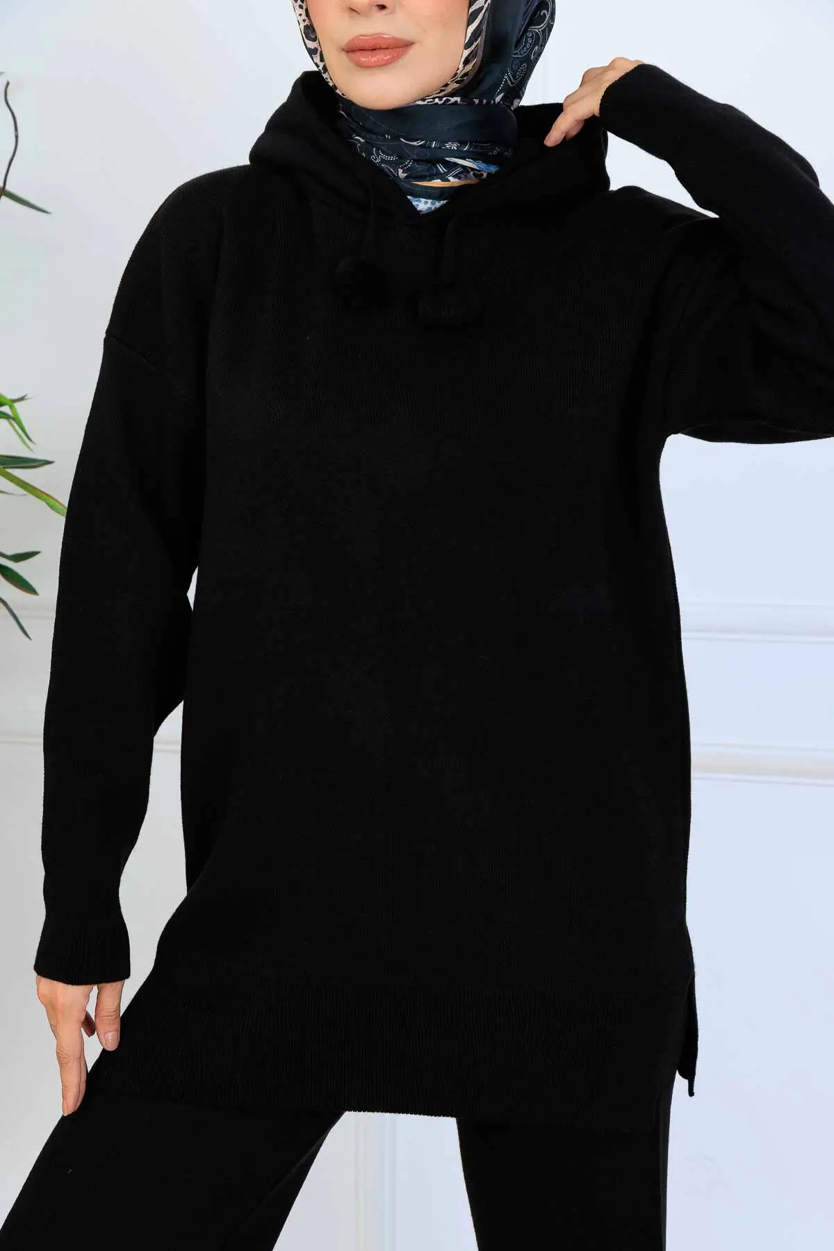 Hooded Knitwear Set-detail