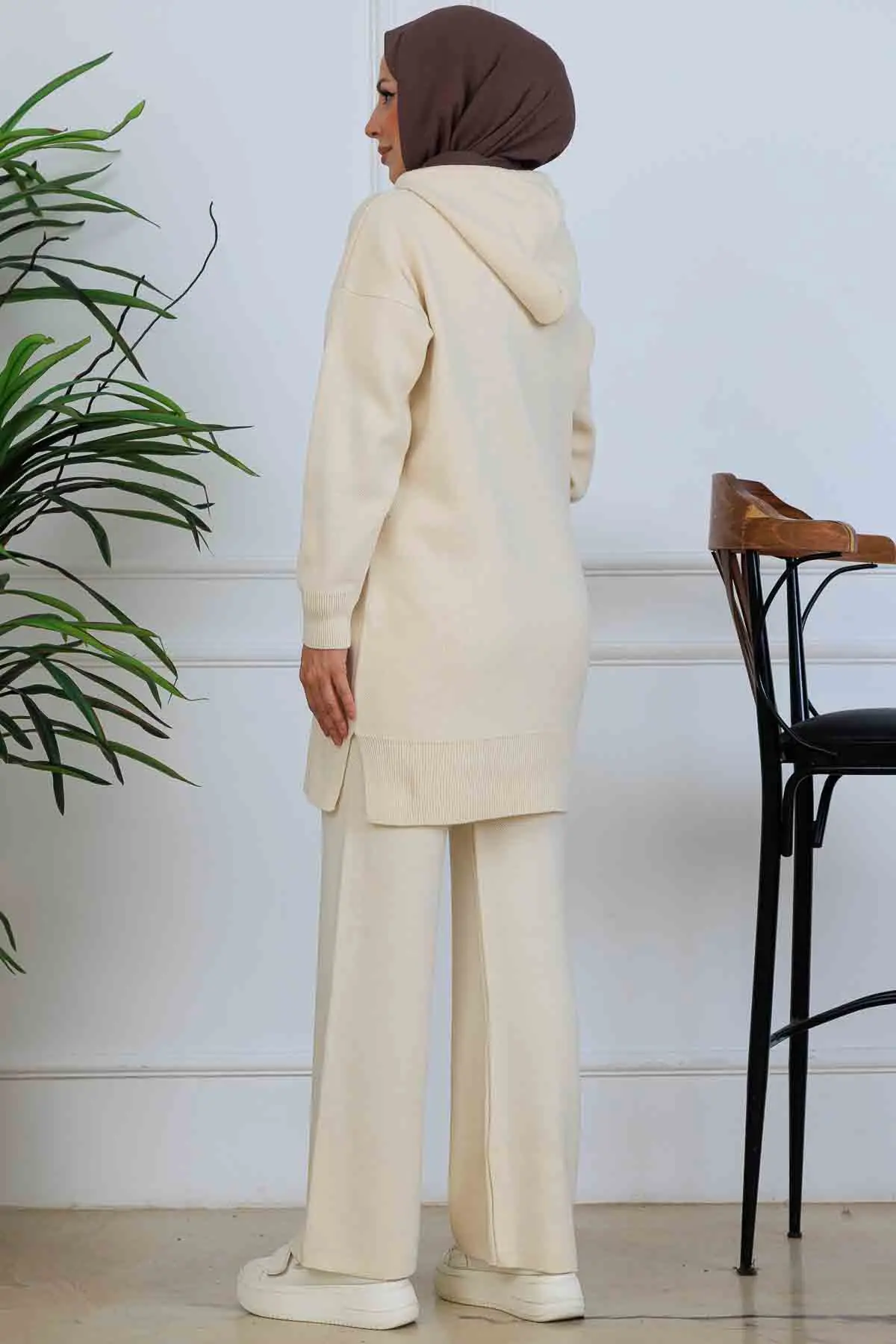 Hooded Knitwear Set-detail