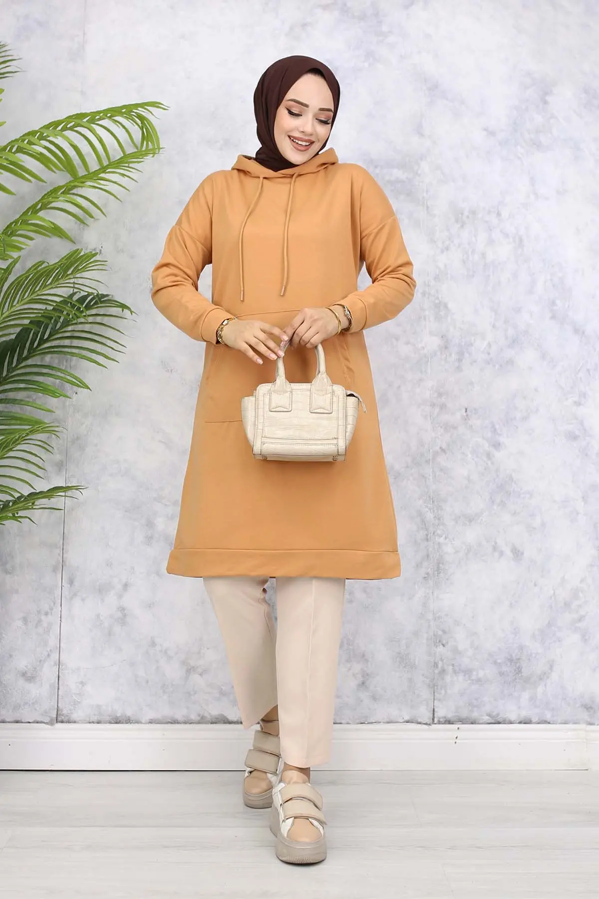 Hooded Long Tunic-detail