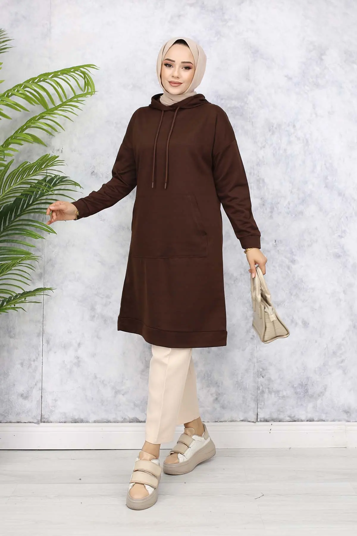 Hooded Long Tunic-detail