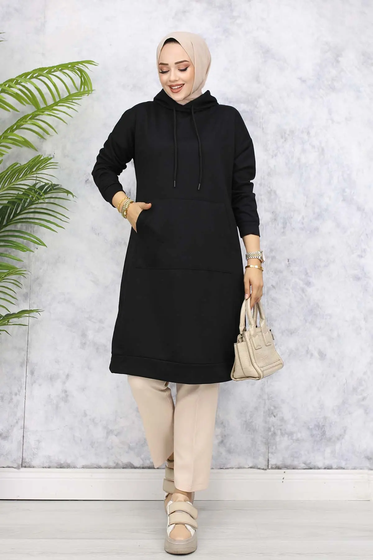 Hooded Long Tunic-detail