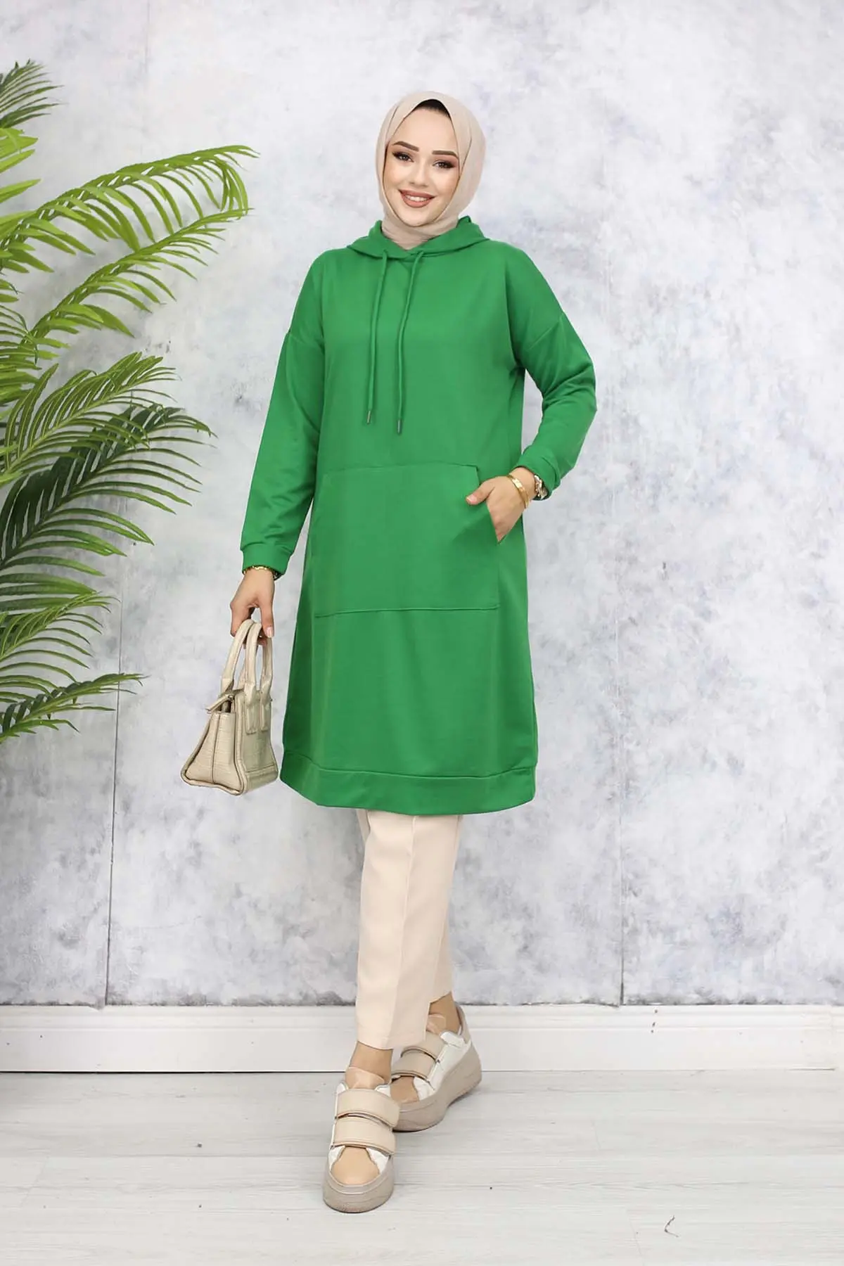 Hooded Long Tunic-detail