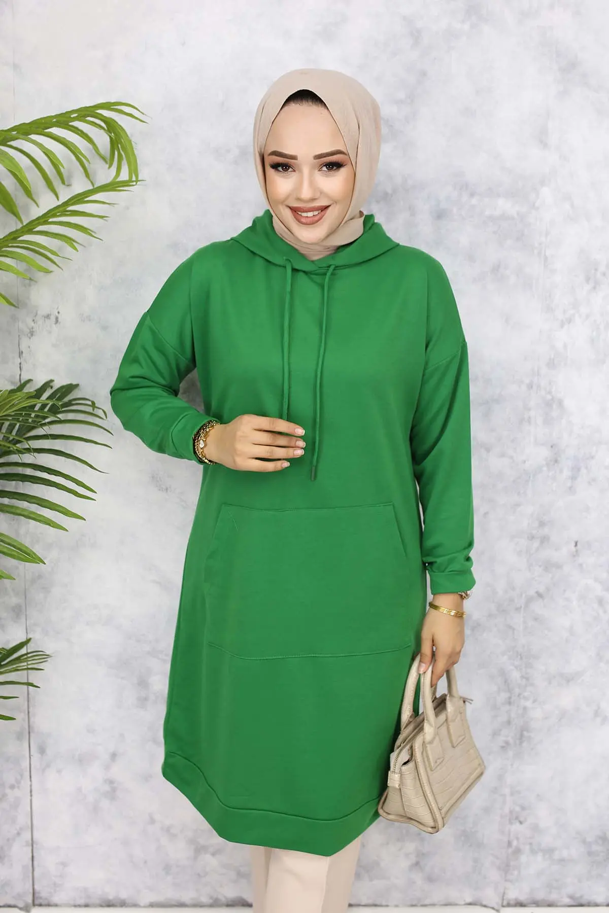 Hooded Long Tunic-detail