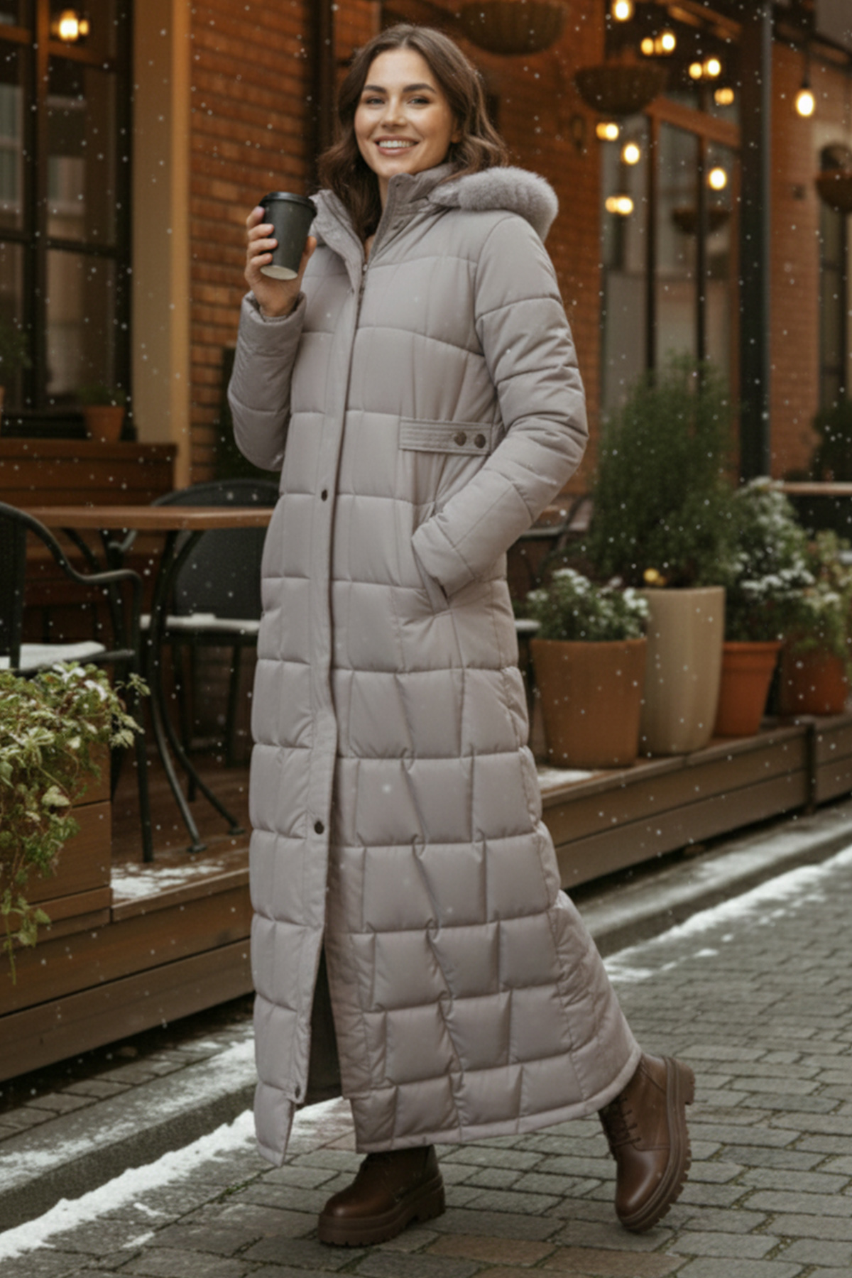 Hooded Quilted Coat