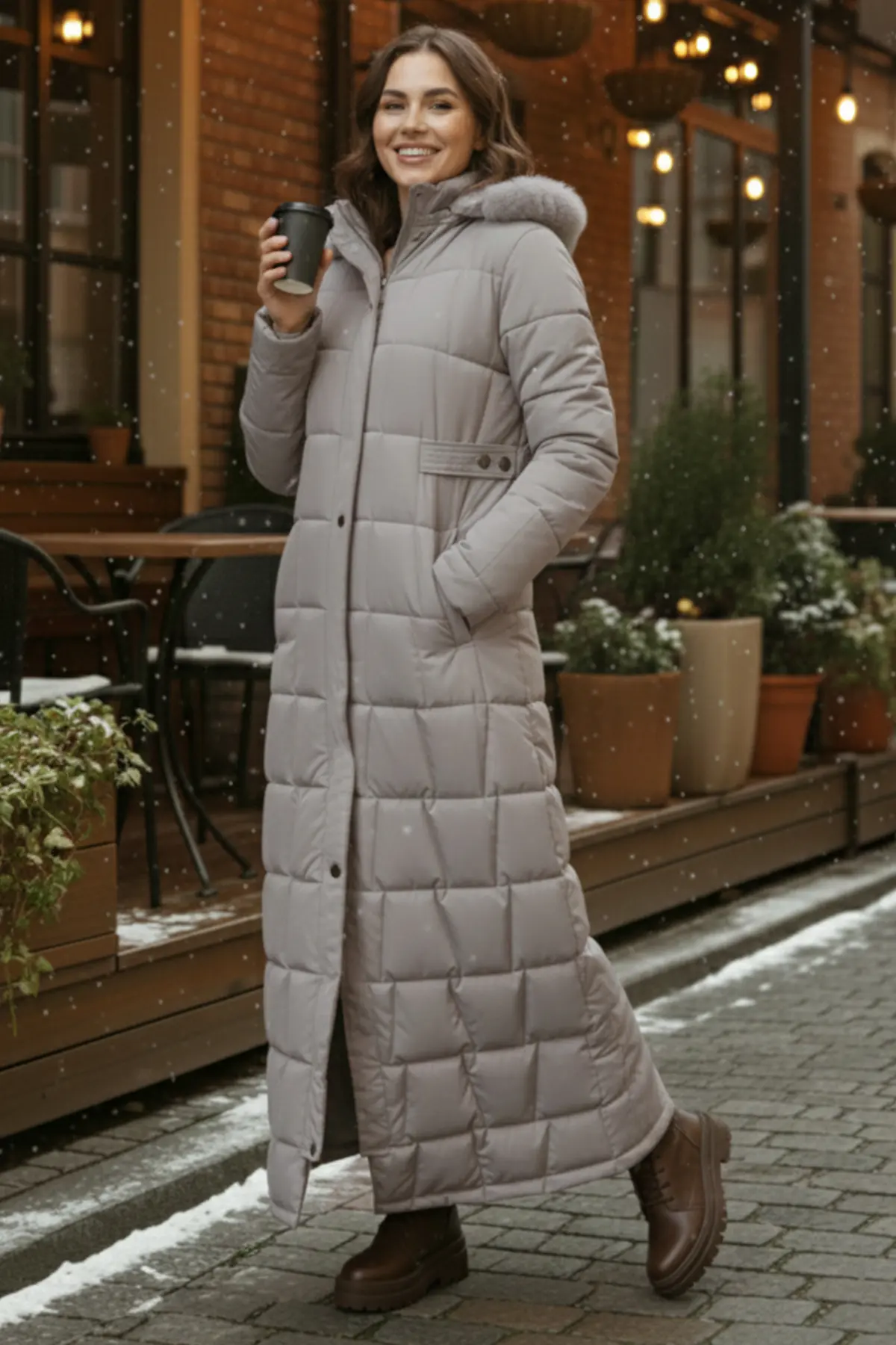 Hooded Quilted Coat