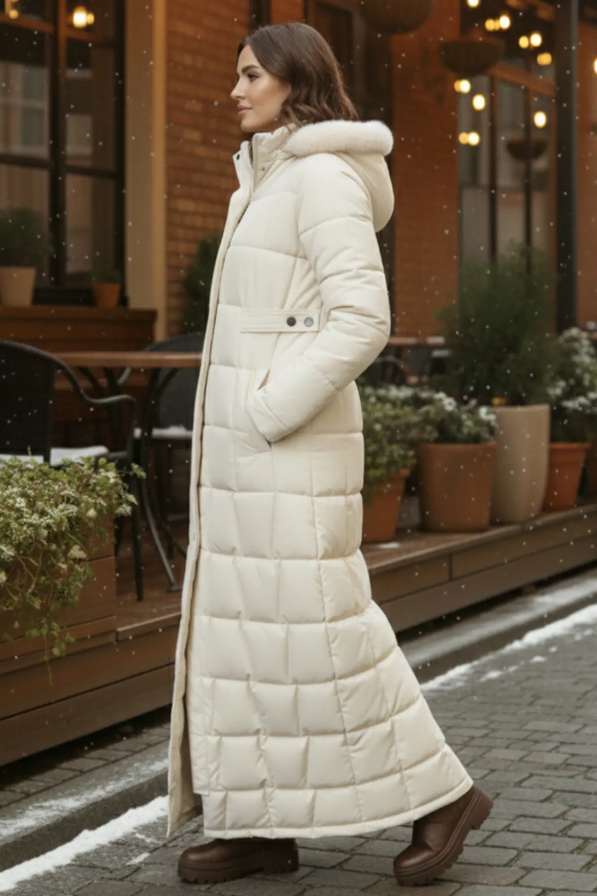 Hooded Quilted Coat-detail