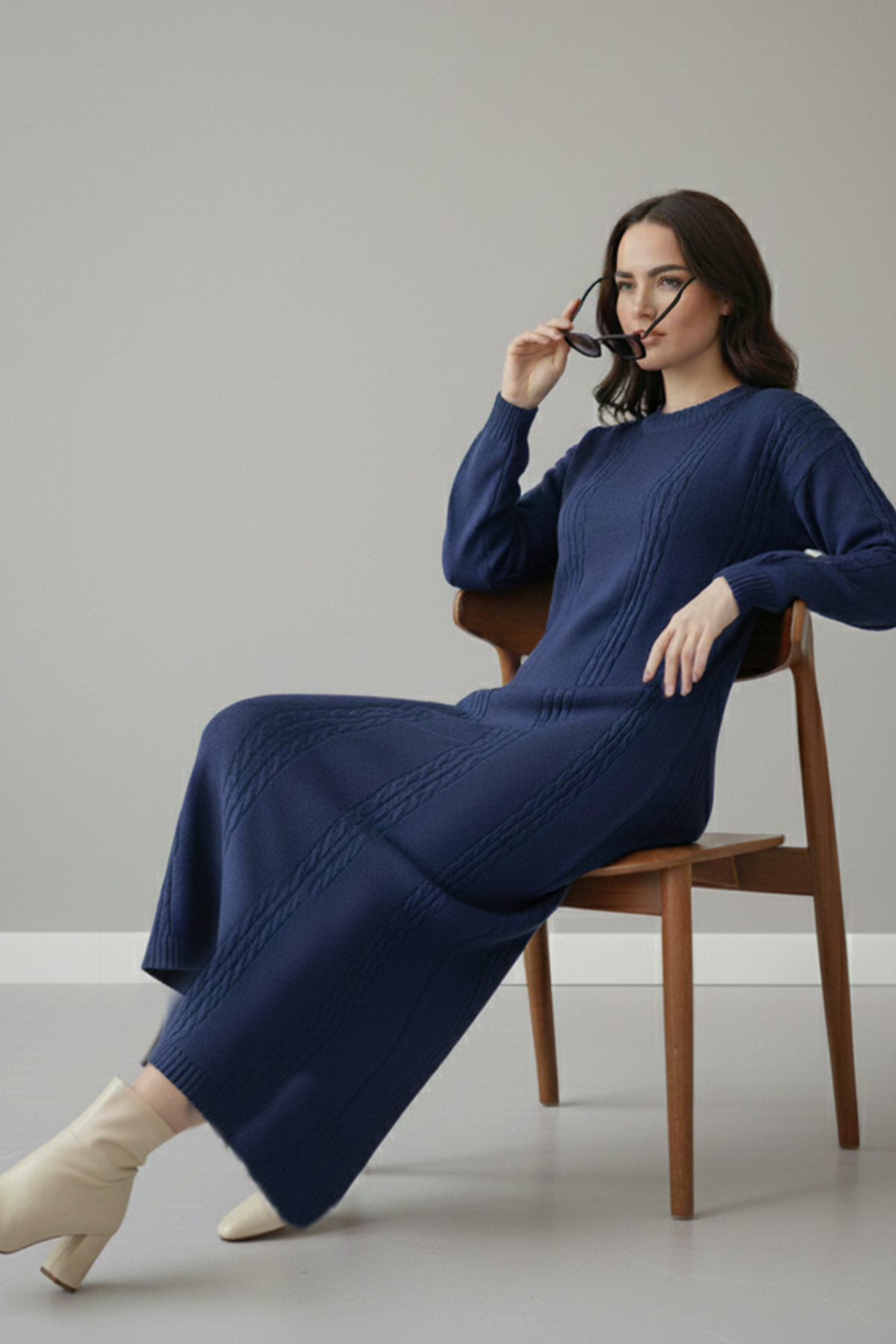 Indigo Knit Dress