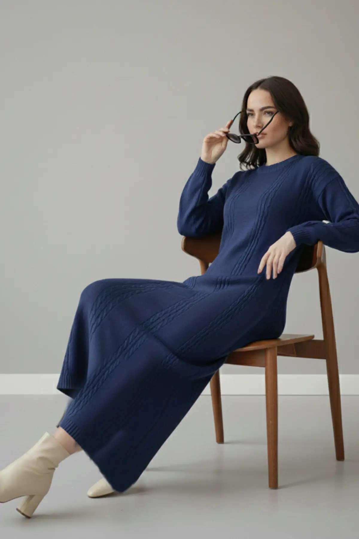 Indigo Knit Dress