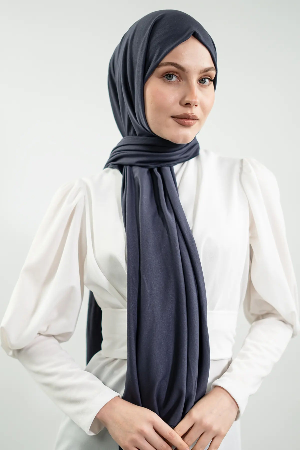 Jersey Antrasite Shawl-detail