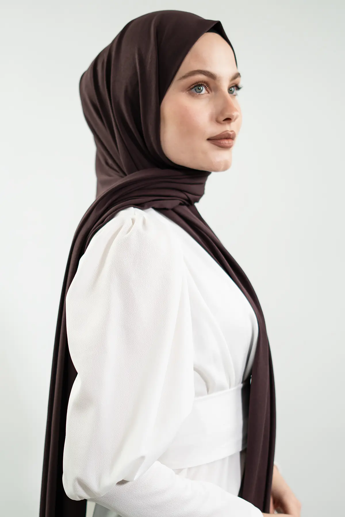 Jersey Dark Brown Shawl-detail