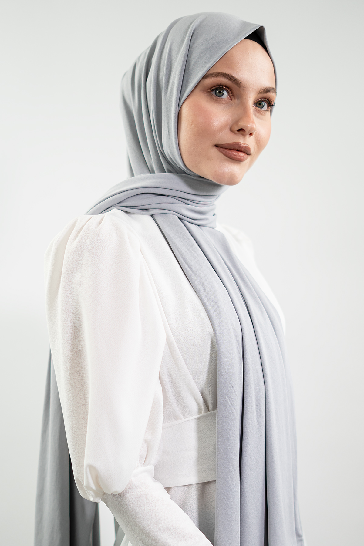 Jersey Grey Color Shawl