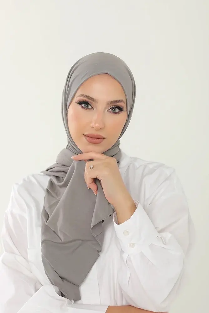 Jersey Grey Color Shawl