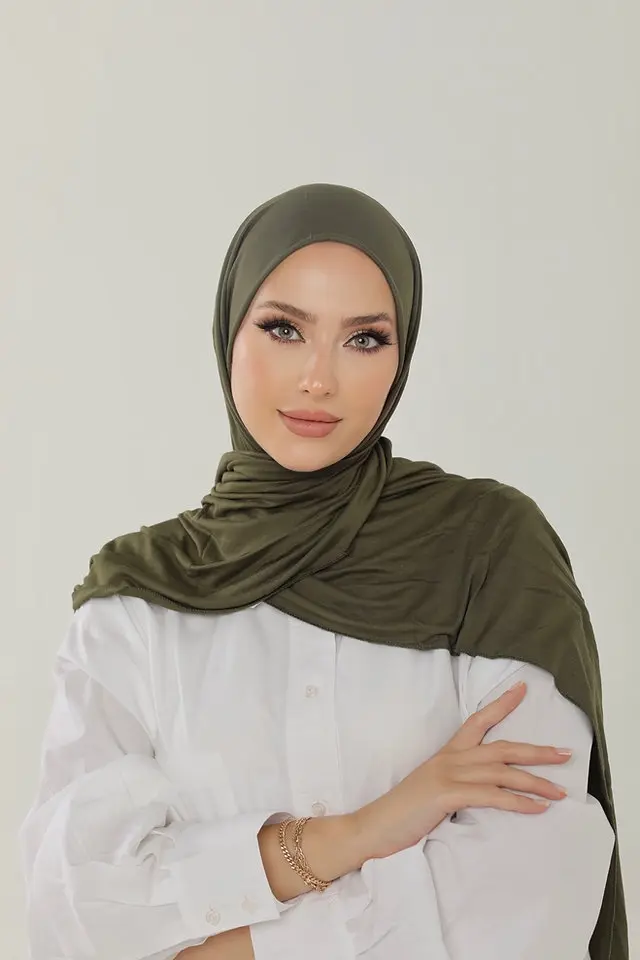 Jersey Khaki Green Shawl