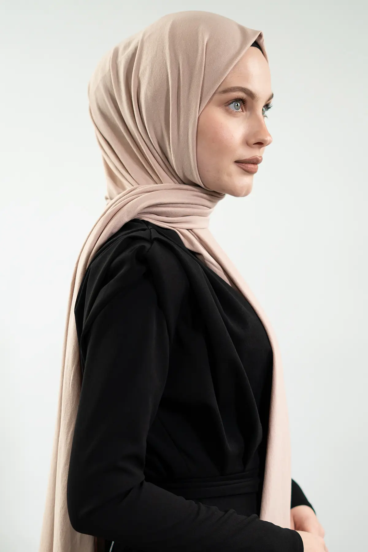 Jersey Light Beige Shawl-detail