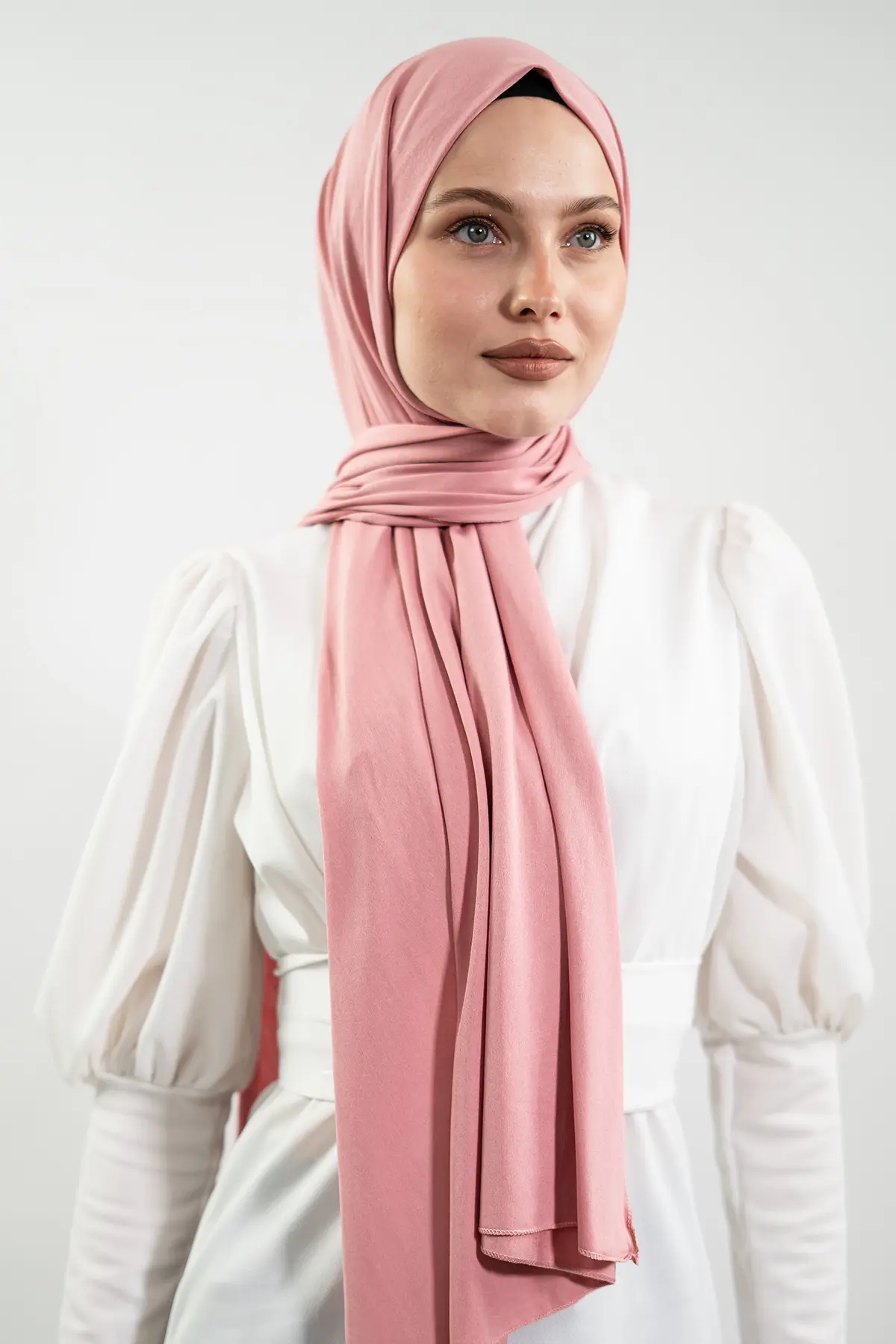 Jersey Pink Shawl-detail