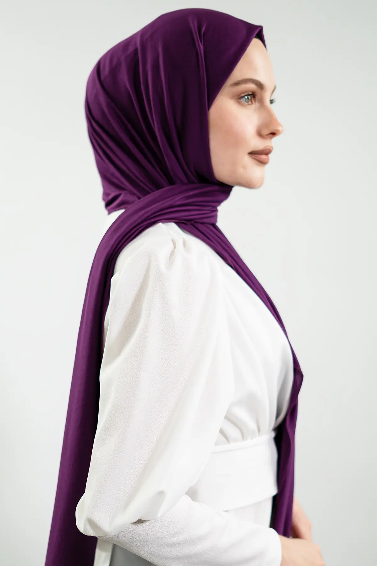 Jersey Purple Shawl-detail