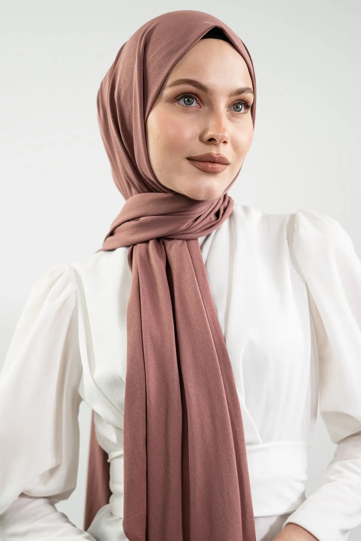 Jersey Rose Color Shawl-detail