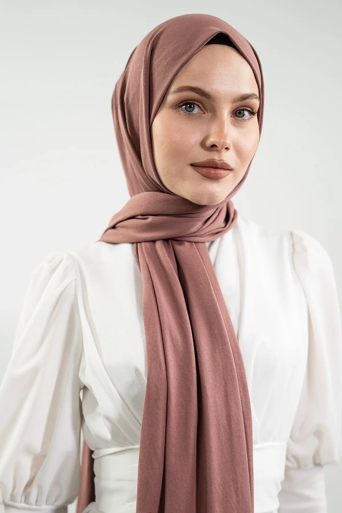 Jersey Rose Color Shawl-detail