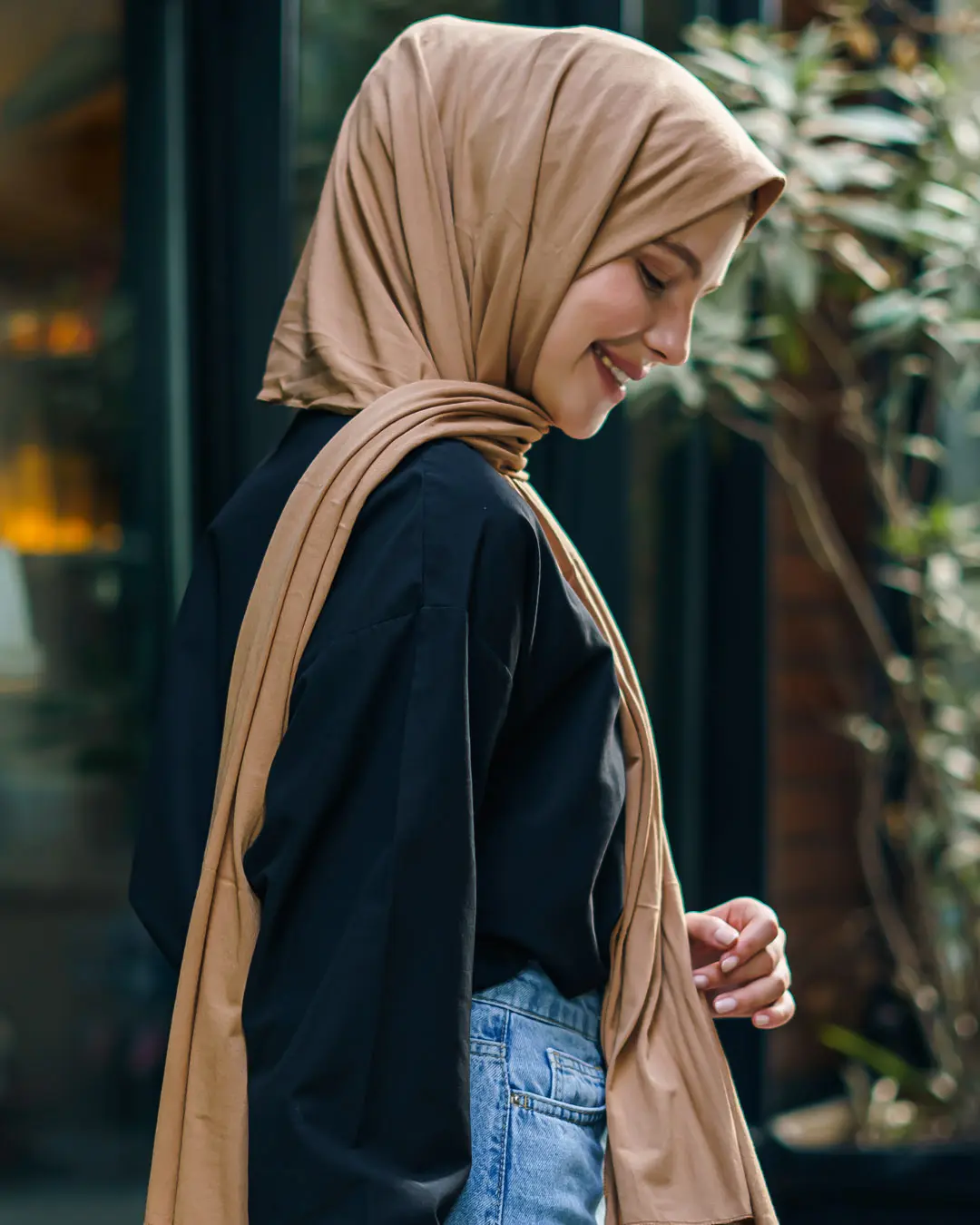 Jersey Salmon Shawl-detail