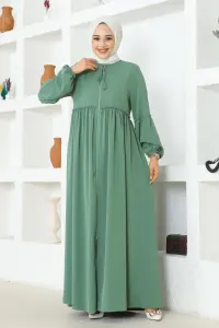 Jessica Crepe Abaya With Balloon Sleeves