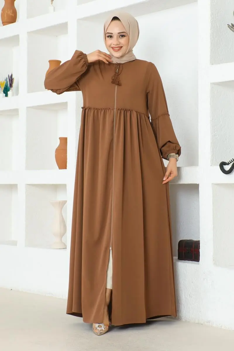 Jessica Crepe Abaya With Balloon Sleeves-detail