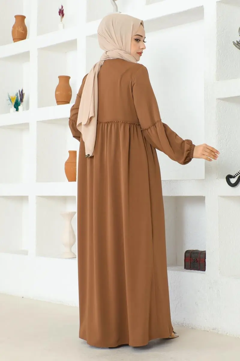 Jessica Crepe Abaya With Balloon Sleeves-detail