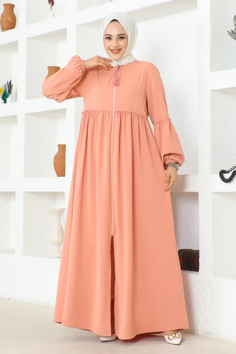 Jessica Crepe Abaya With Balloon Sleeves-detail
