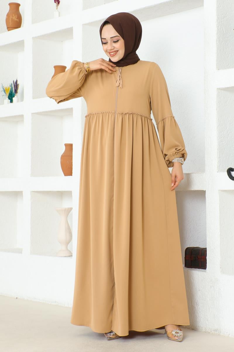 Jessica Crepe Abaya With Balloon Sleeves