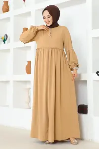Jessica Crepe Abaya With Balloon Sleeves
